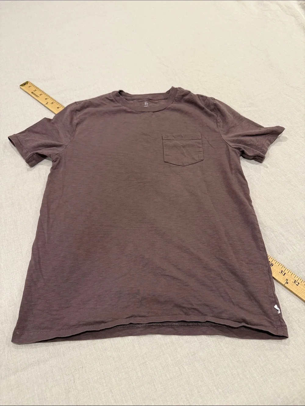 GAP kids Short Sleeve Pocket Tee - Plum Brown size XL